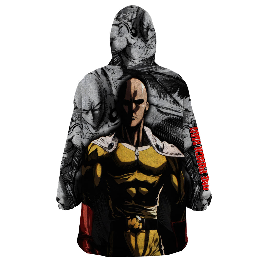 Saitama - One Punch Man Wearable Blanket Hoodie Anime Mix Manga Style