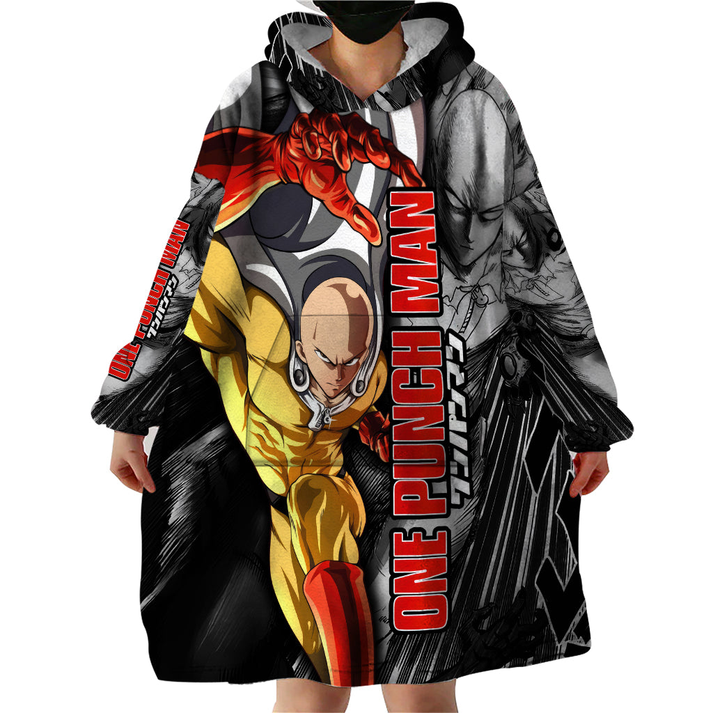 Saitama - One Punch Man Wearable Blanket Hoodie Anime Mix Manga Style