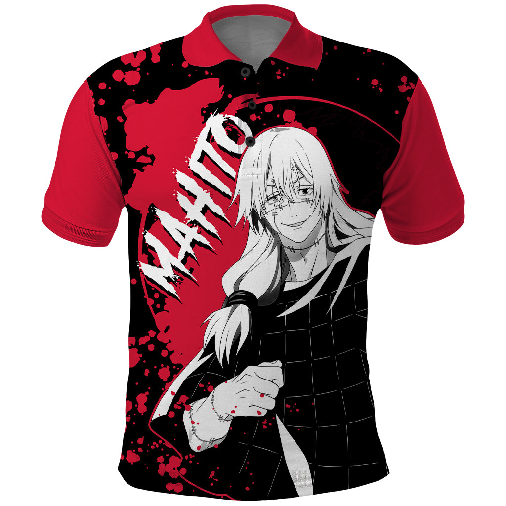 Mahito Jujutsu Kaisen Polo Shirt Manga Style Art