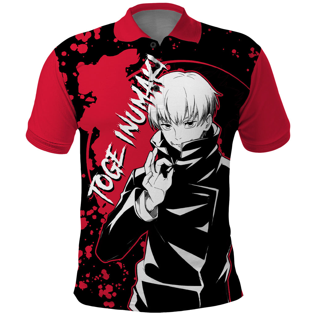 Toge Inumaki Jujutsu Kaisen Polo Shirt Manga Style Art