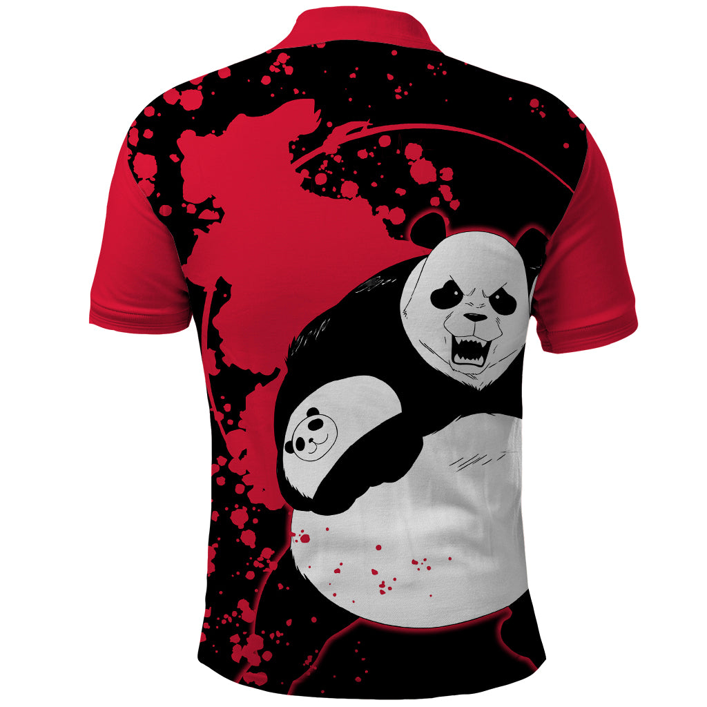 Panda Jujutsu Kaisen Polo Shirt Manga Style Art
