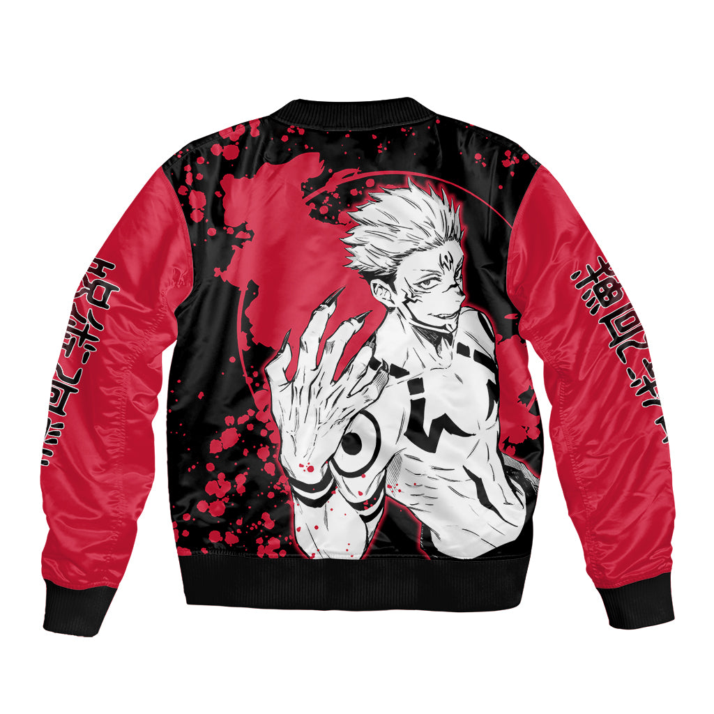 Ryomen Sukuna Jujutsu Kaisen Bomber Jacket Manga Style Art