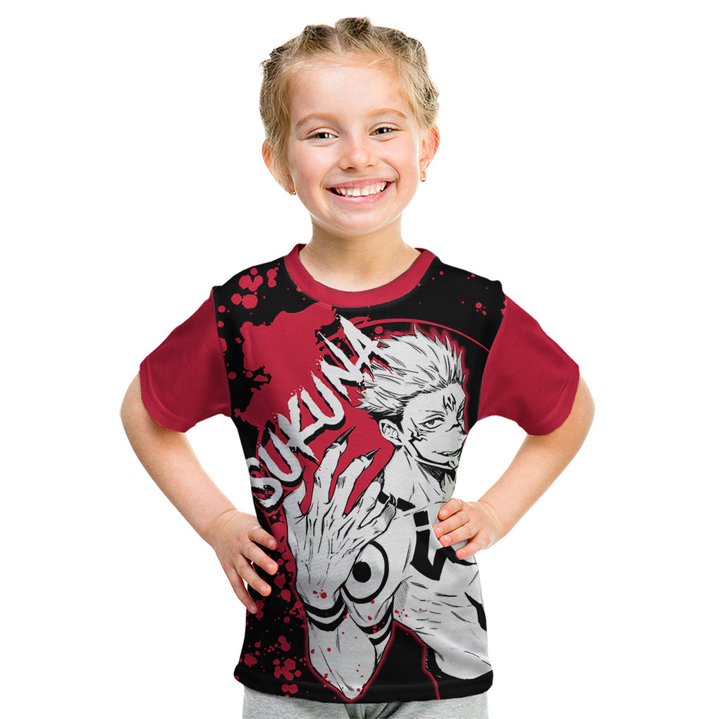 Ryomen Sukuna Jujutsu Kaisen Kid T Shirt Manga Style Art