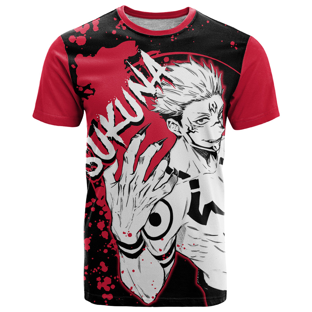Ryomen Sukuna Jujutsu Kaisen T Shirt Manga Style Art