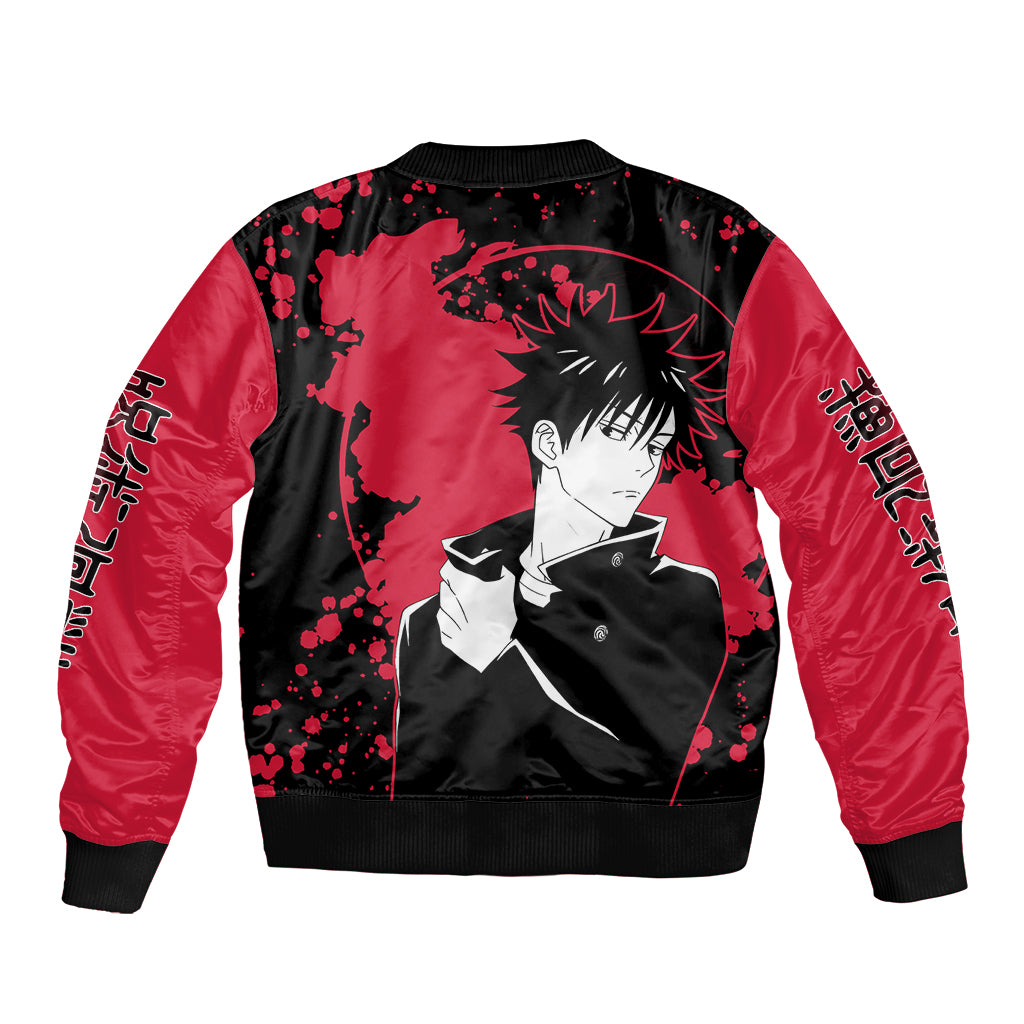 Megumi Fushiguro Jujutsu Kaisen Bomber Jacket Manga Style Art