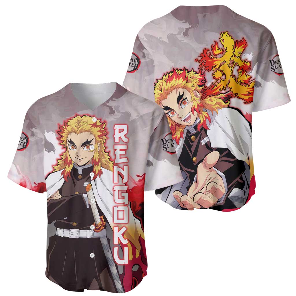 Rengoku Kyoujurou - Demon Slayer Baseball Jersey Anime Style