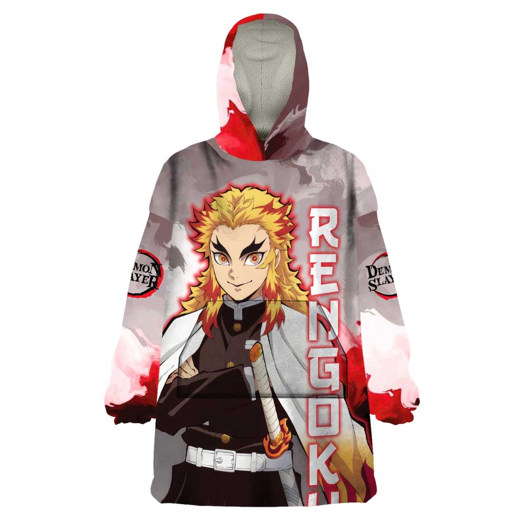 Rengoku Kyoujurou - Demon Slayer Wearable Blanket Hoodie Anime Style