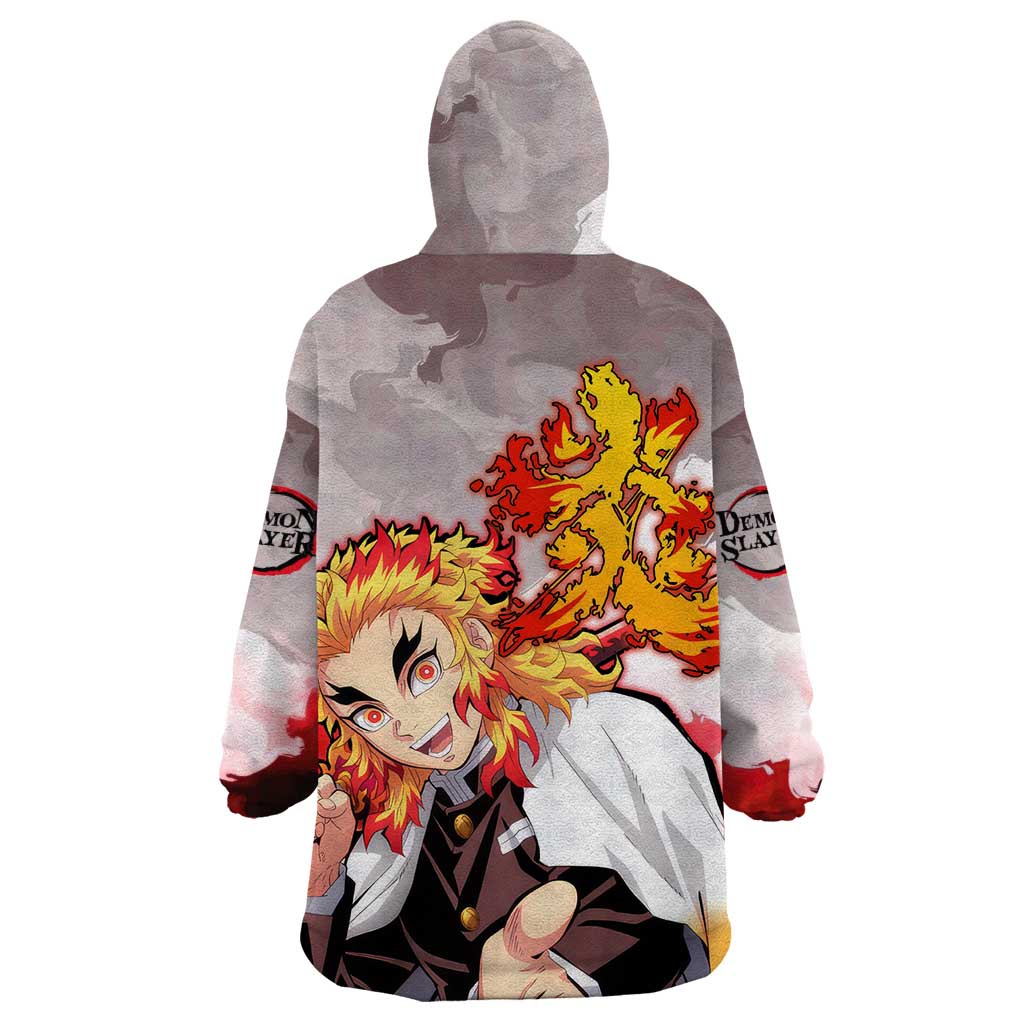 Rengoku Kyoujurou - Demon Slayer Wearable Blanket Hoodie Anime Style