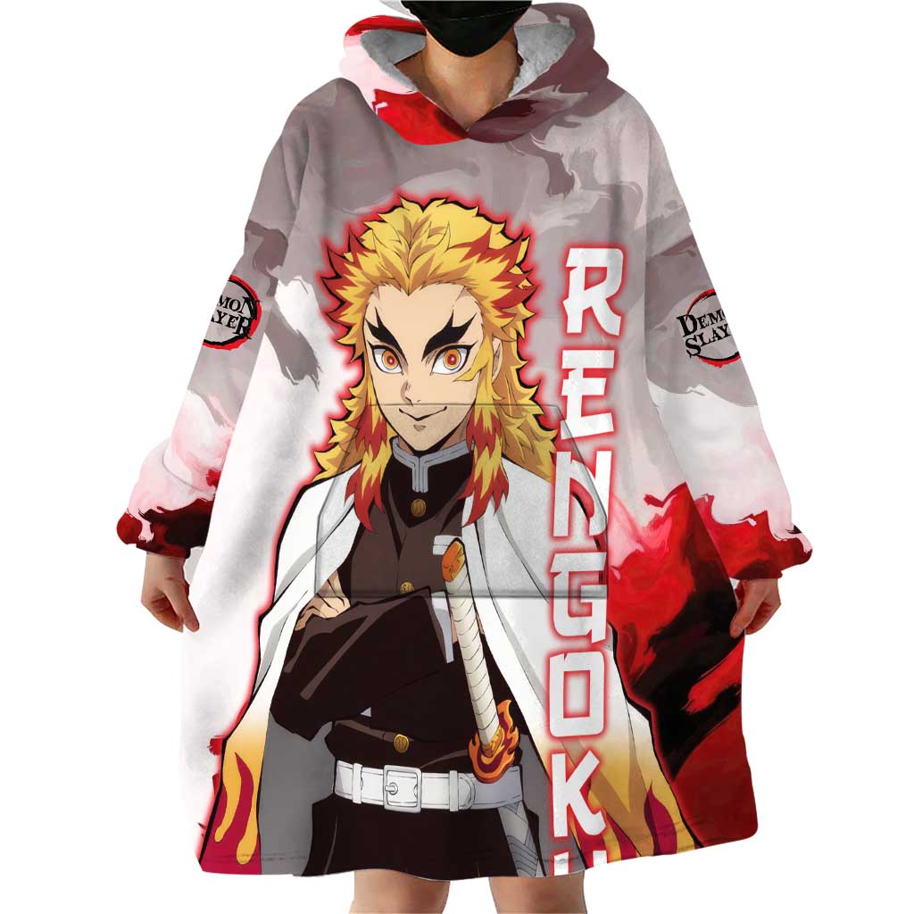 Rengoku Kyoujurou - Demon Slayer Wearable Blanket Hoodie Anime Style