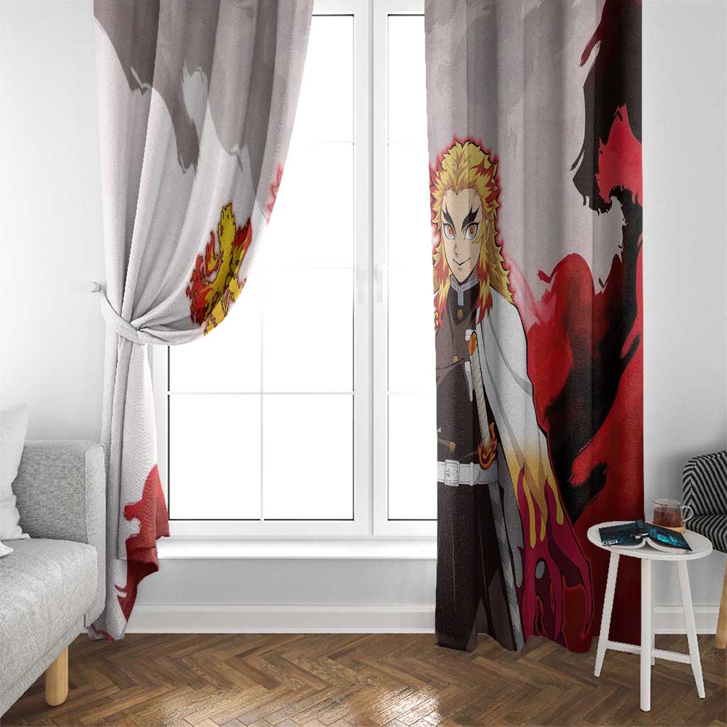 Rengoku Kyoujurou - Demon Slayer Window Curtain Anime Style