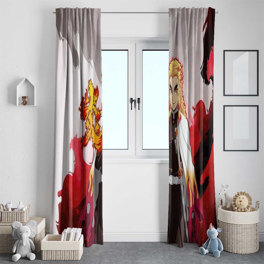 Rengoku Kyoujurou - Demon Slayer Window Curtain Anime Style