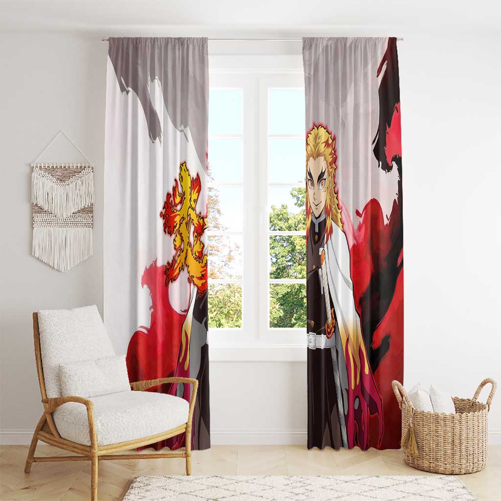 Rengoku Kyoujurou - Demon Slayer Window Curtain Anime Style