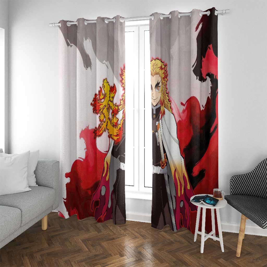 Rengoku Kyoujurou - Demon Slayer Window Curtain Anime Style