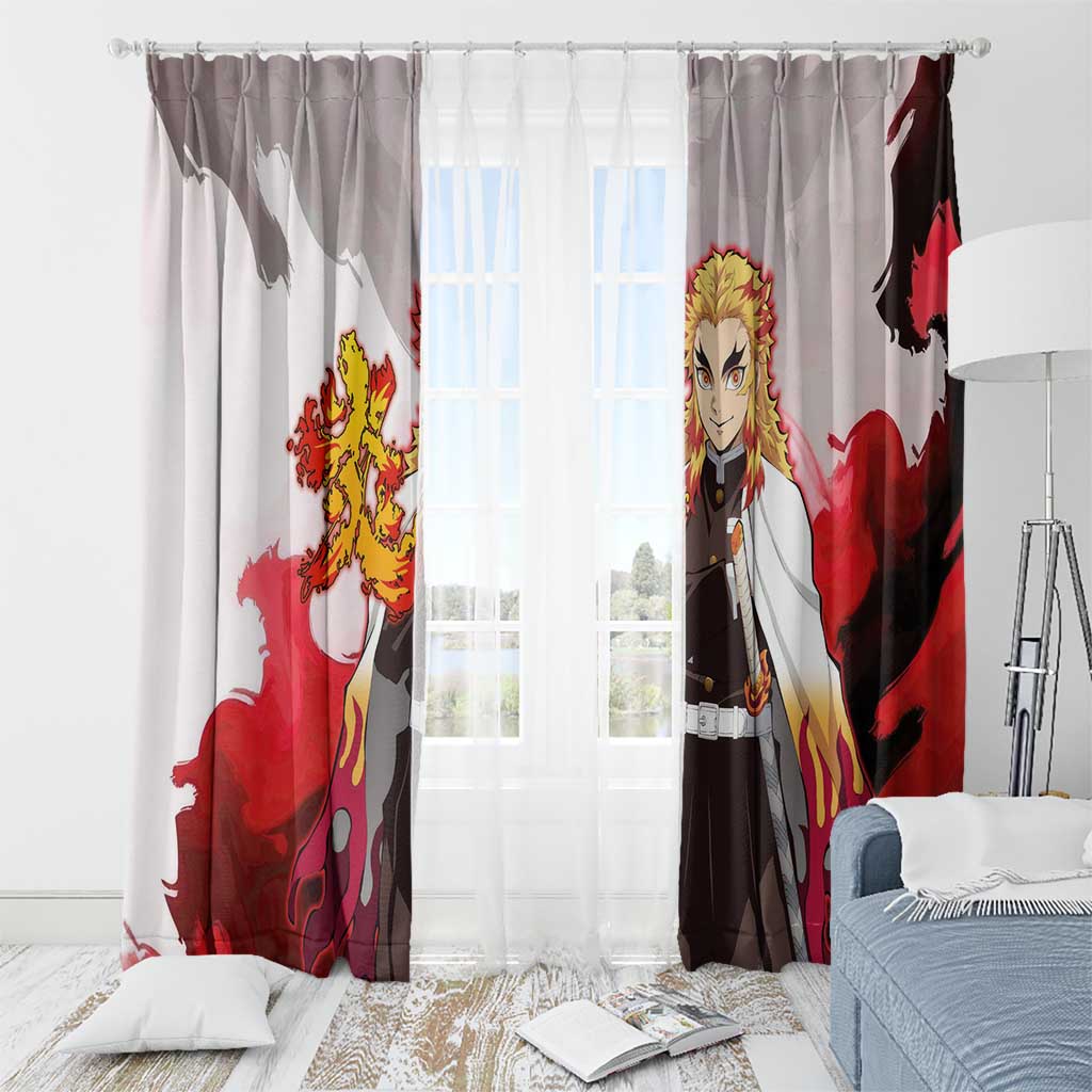 Rengoku Kyoujurou - Demon Slayer Window Curtain Anime Style