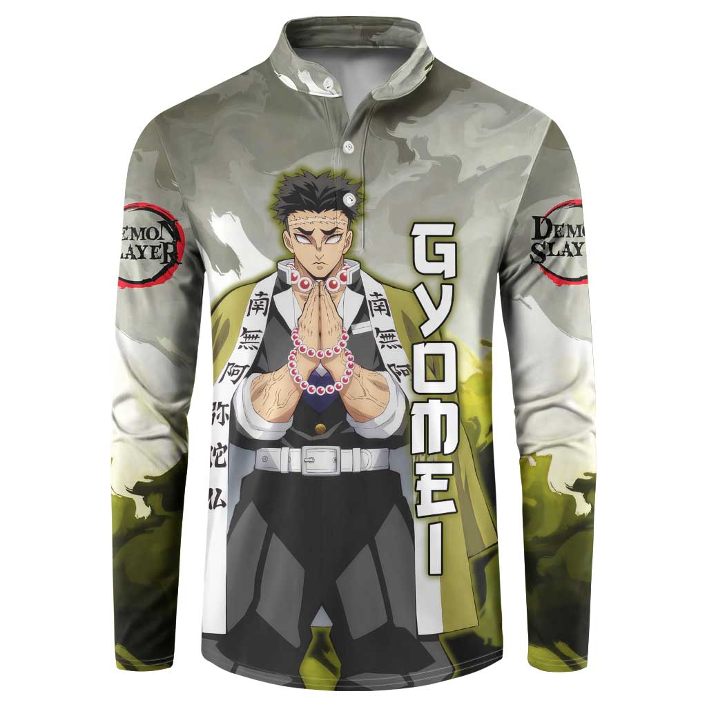 Gyomei - Demon Slayer Button Sweatshirt Anime Style