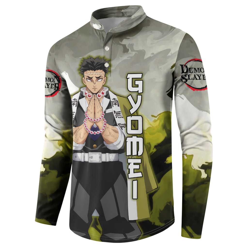 Gyomei - Demon Slayer Button Sweatshirt Anime Style