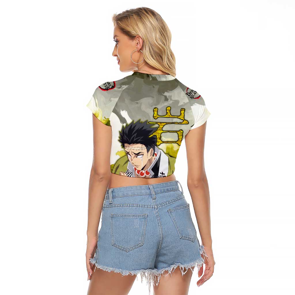 Gyomei - Demon Slayer Raglan Cropped T Shirt Anime Style
