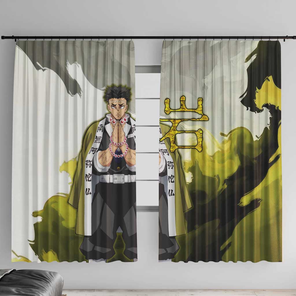 Gyomei - Demon Slayer Window Curtain Anime Style