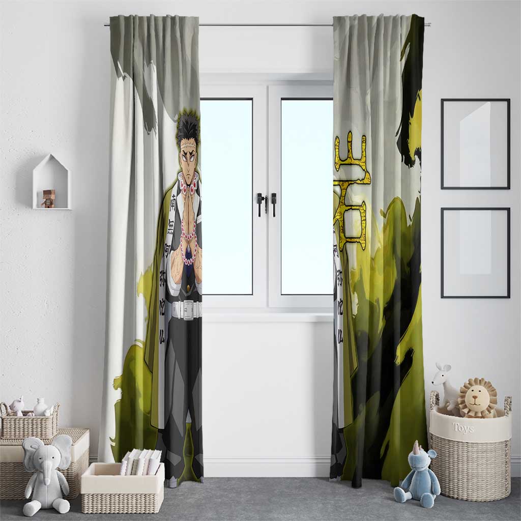 Gyomei - Demon Slayer Window Curtain Anime Style