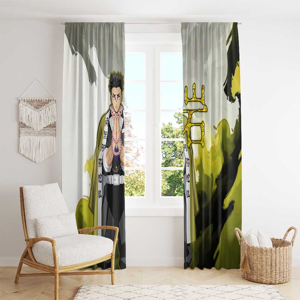 Gyomei - Demon Slayer Window Curtain Anime Style