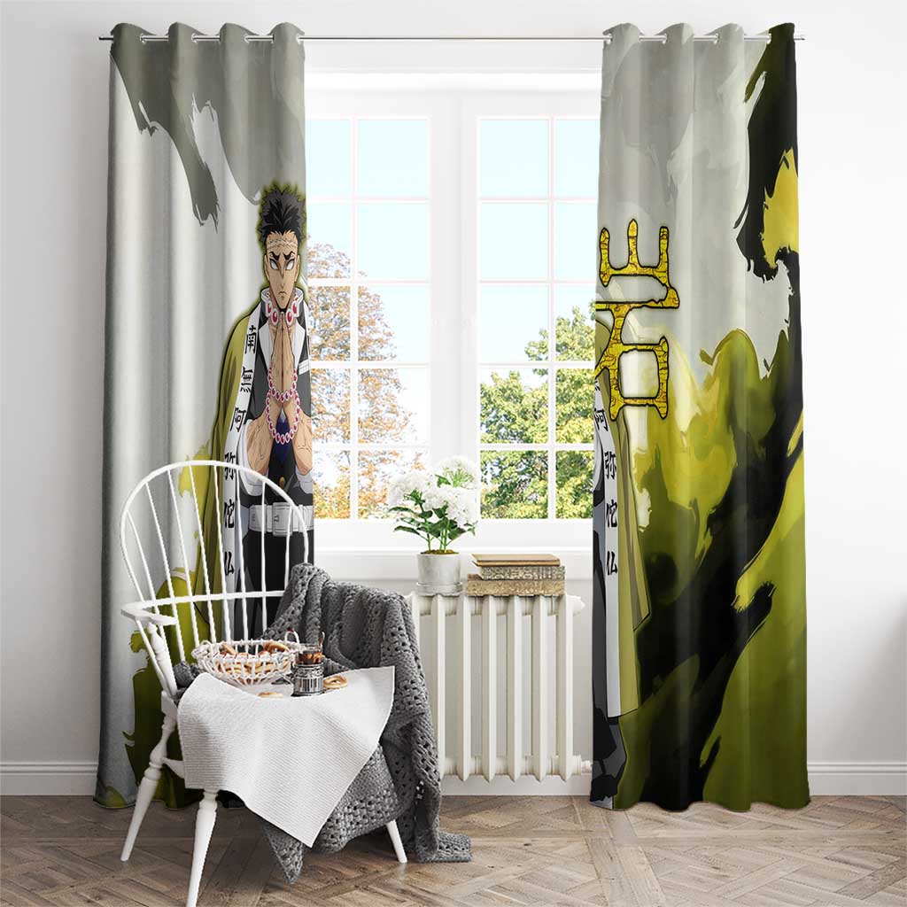 Gyomei - Demon Slayer Window Curtain Anime Style