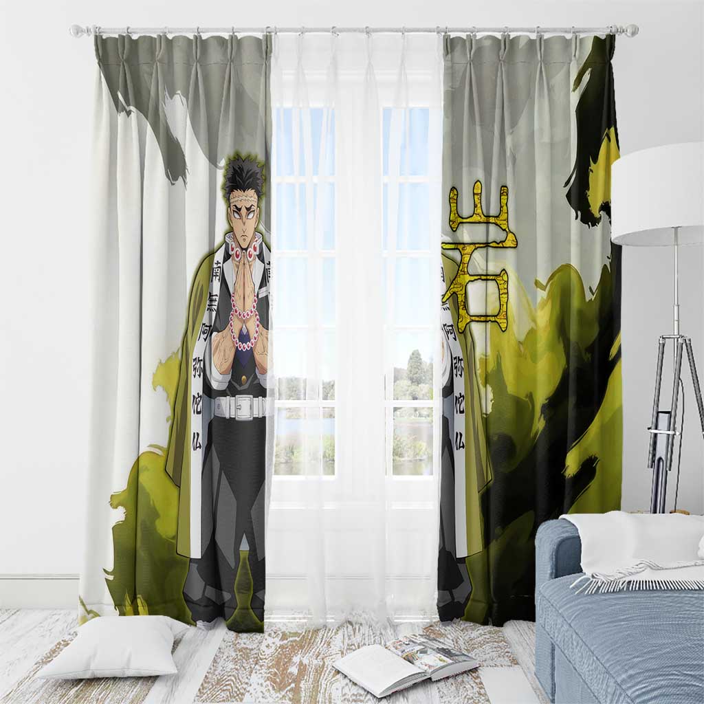 Gyomei - Demon Slayer Window Curtain Anime Style