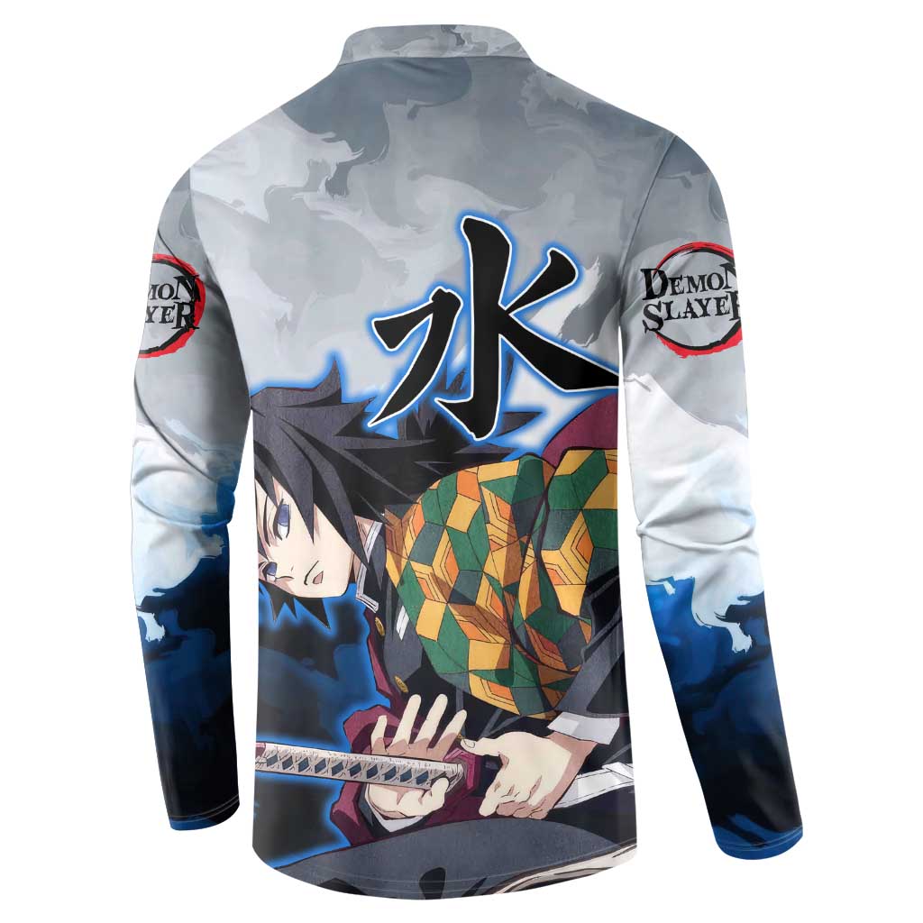 Giyu Tomioka - Demon Slayer Button Sweatshirt Anime Style