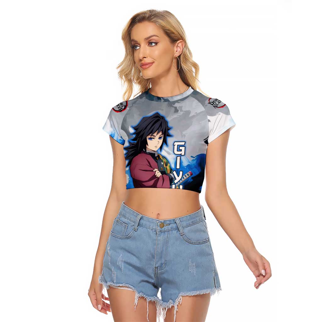 Giyu Tomioka - Demon Slayer Raglan Cropped T Shirt Anime Style