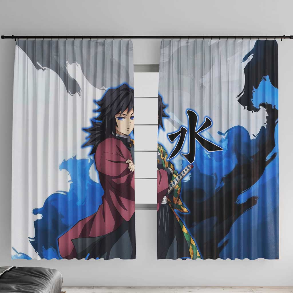 Giyu Tomioka - Demon Slayer Window Curtain Anime Style