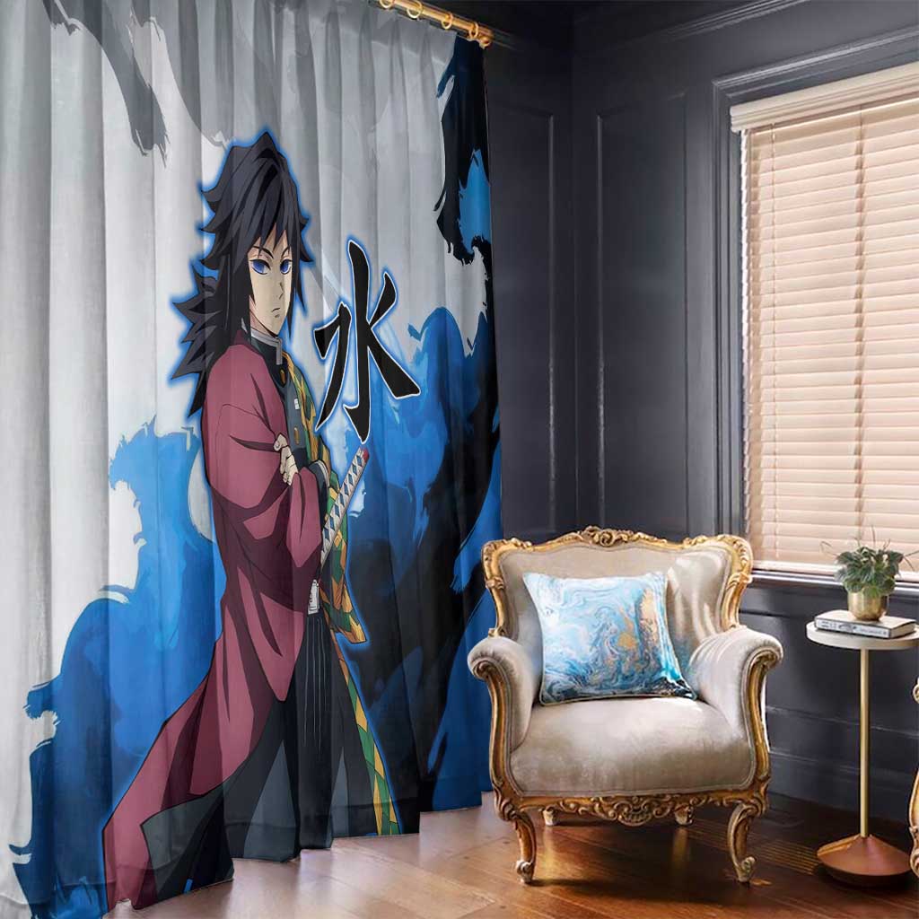 Giyu Tomioka - Demon Slayer Window Curtain Anime Style