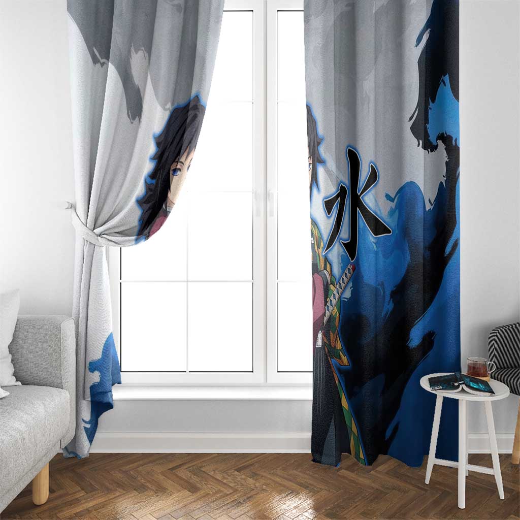 Giyu Tomioka - Demon Slayer Window Curtain Anime Style
