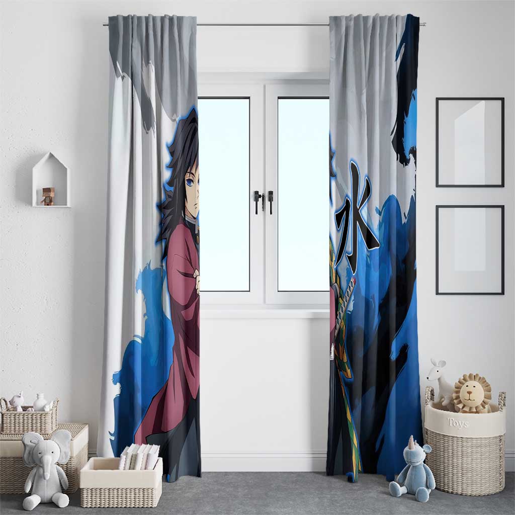 Giyu Tomioka - Demon Slayer Window Curtain Anime Style