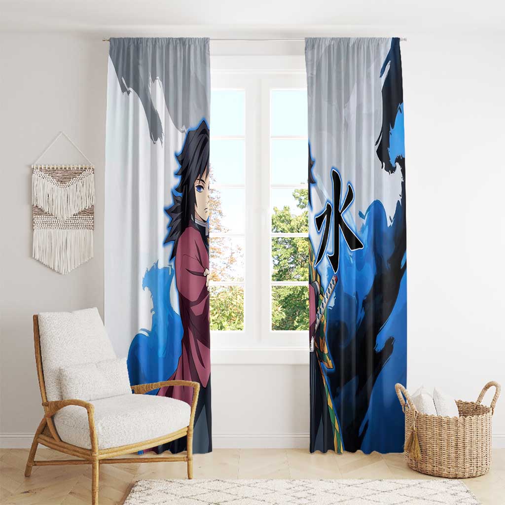 Giyu Tomioka - Demon Slayer Window Curtain Anime Style