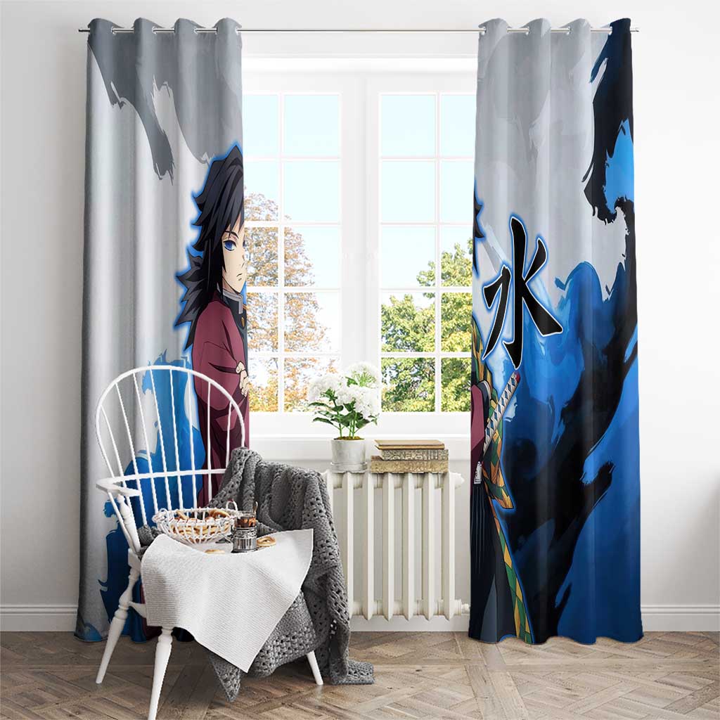 Giyu Tomioka - Demon Slayer Window Curtain Anime Style