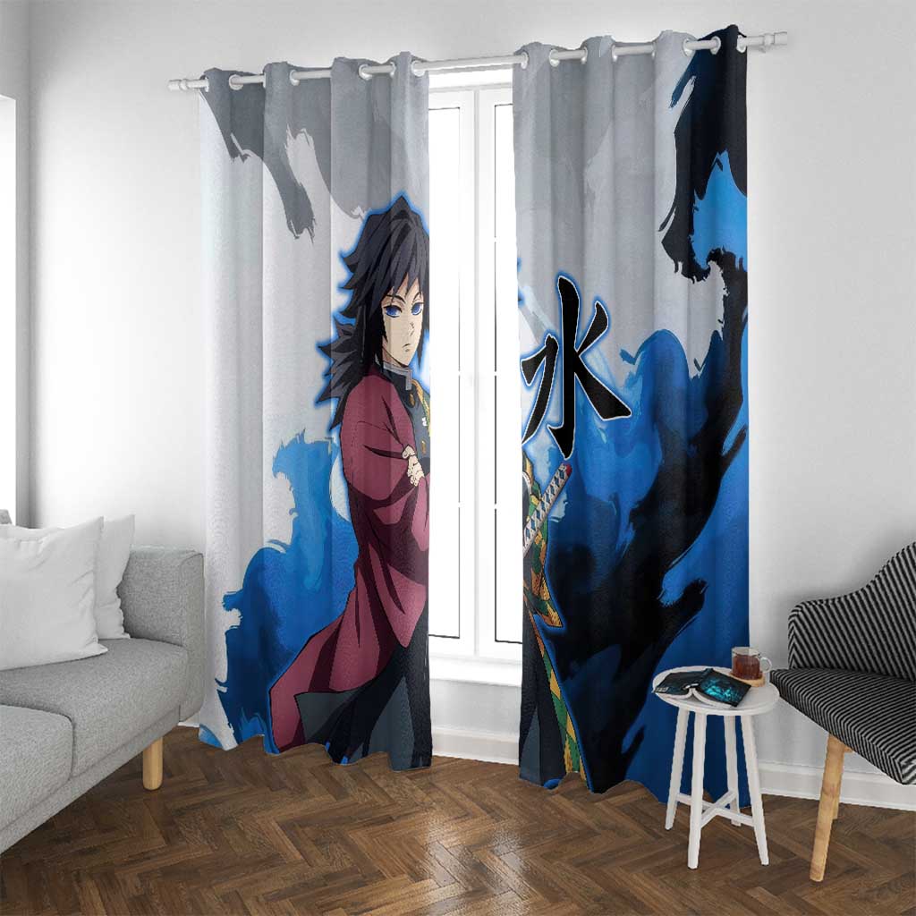 Giyu Tomioka - Demon Slayer Window Curtain Anime Style