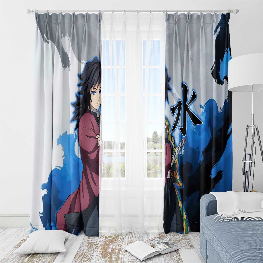 Giyu Tomioka - Demon Slayer Window Curtain Anime Style