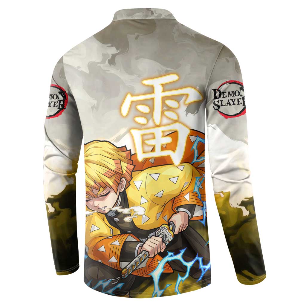 Zenitsu Agatsuma - Demon Slayer Button Sweatshirt Anime Style