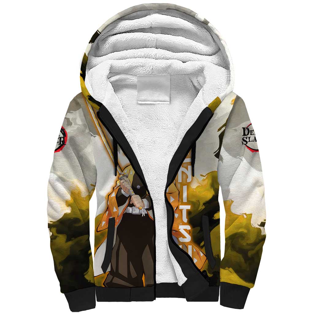 Zenitsu Agatsuma - Demon Slayer Sherpa Hoodie Anime Style