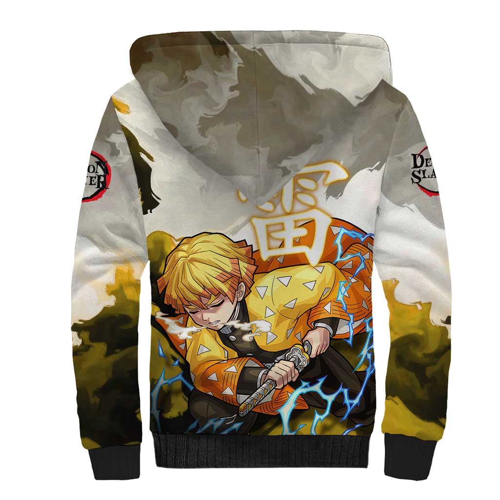 Zenitsu Agatsuma - Demon Slayer Sherpa Hoodie Anime Style