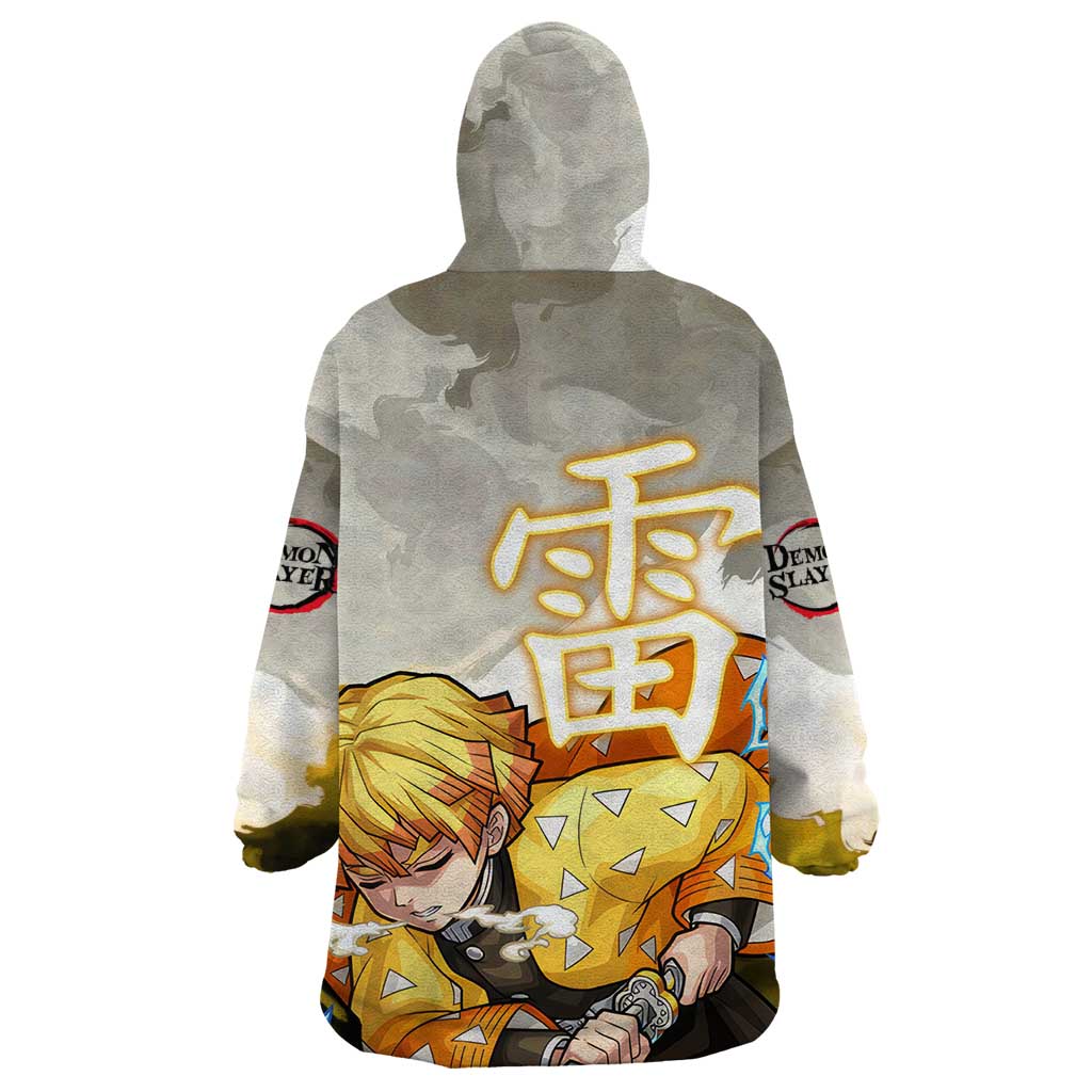 Zenitsu Agatsuma - Demon Slayer Wearable Blanket Hoodie Anime Style