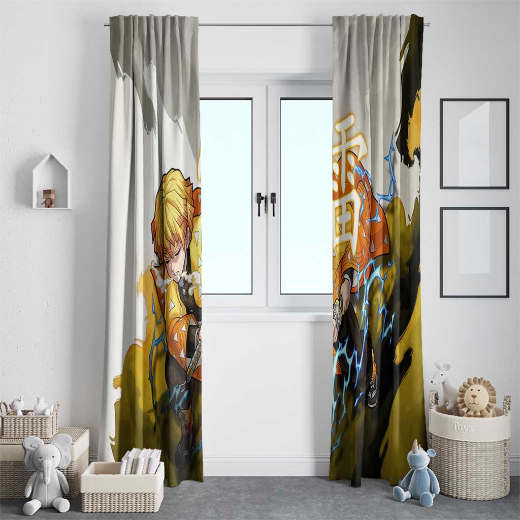 Zenitsu Agatsuma - Demon Slayer Window Curtain Anime Style