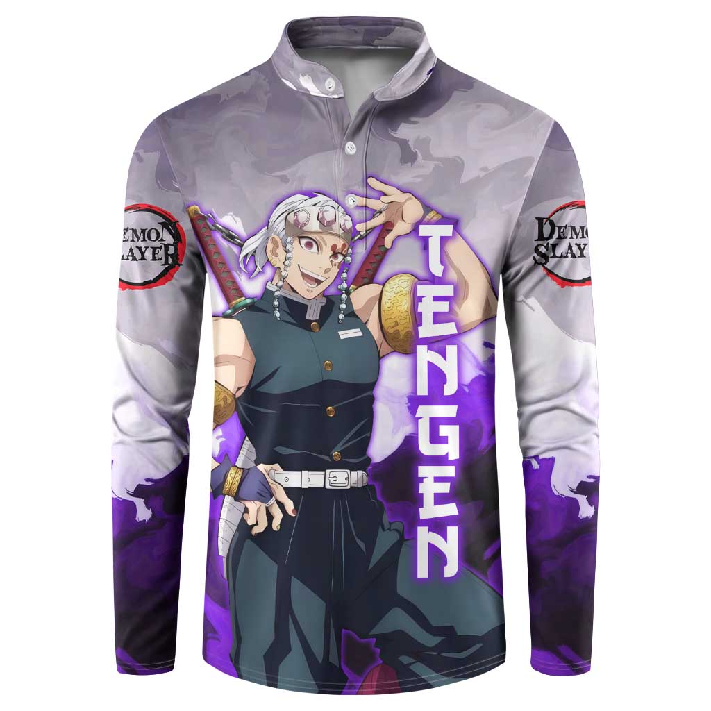 Tengen Uzui - Demon Slayer Button Sweatshirt Anime Style