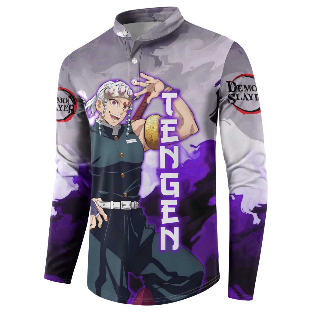 Tengen Uzui - Demon Slayer Button Sweatshirt Anime Style