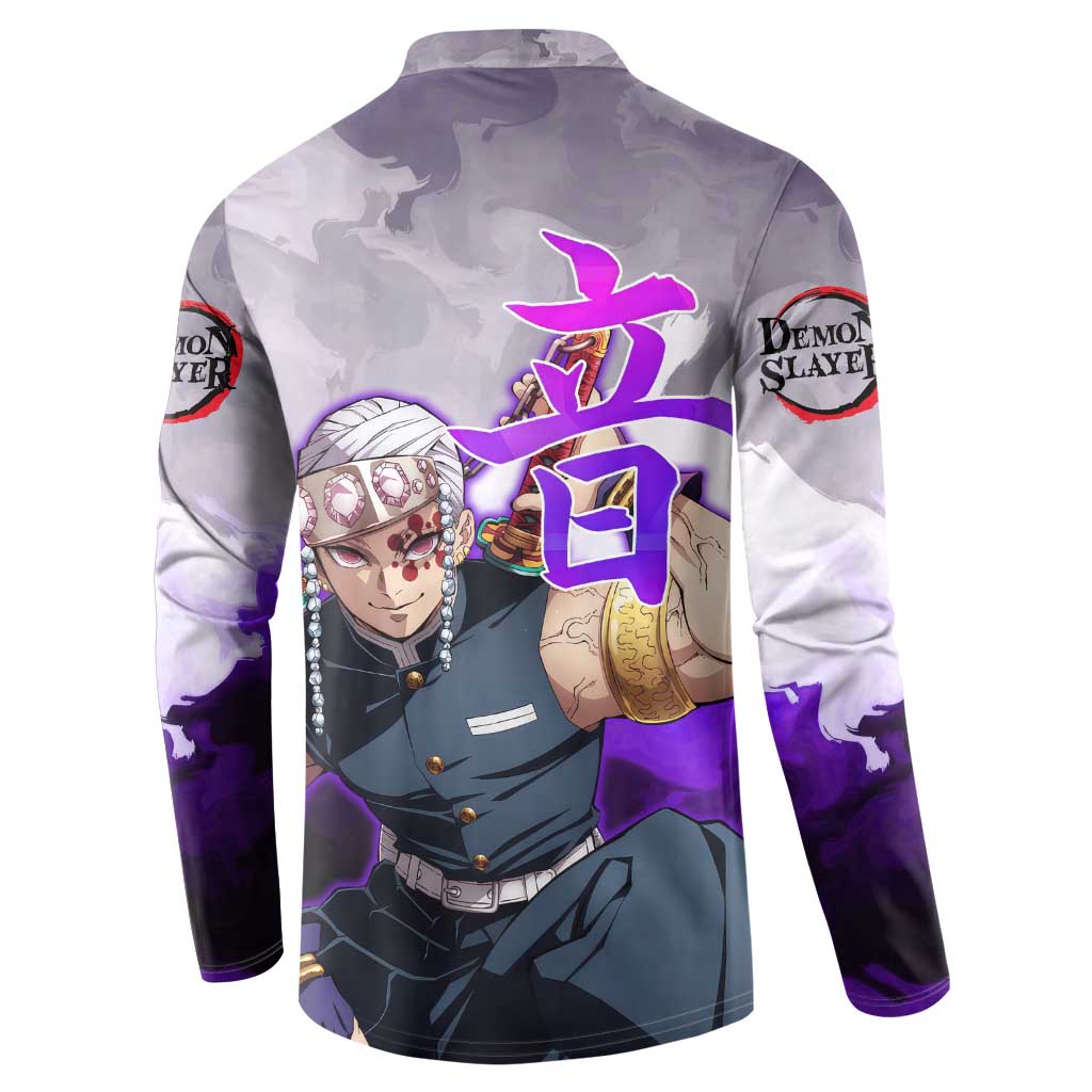 Tengen Uzui - Demon Slayer Button Sweatshirt Anime Style