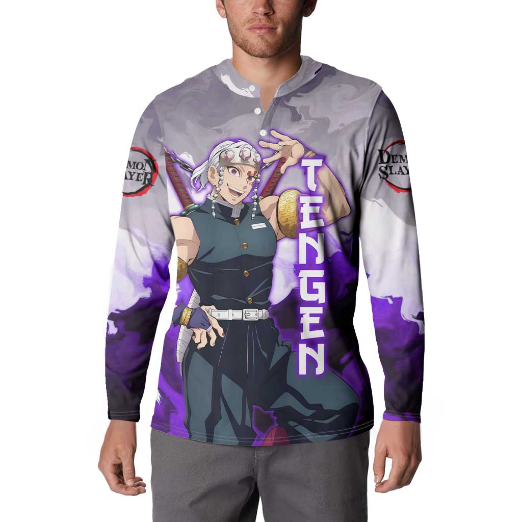 Tengen Uzui - Demon Slayer Button Sweatshirt Anime Style
