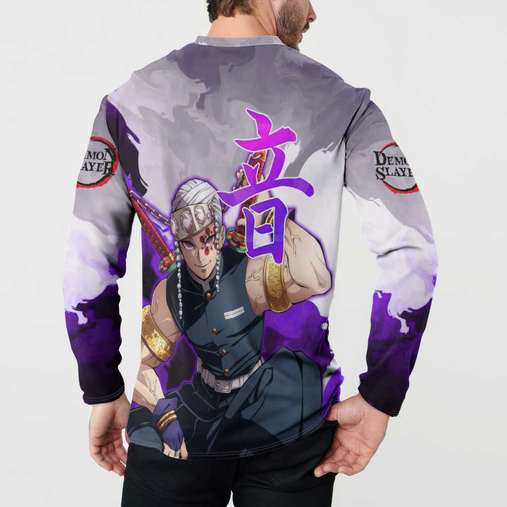 Tengen Uzui - Demon Slayer Button Sweatshirt Anime Style