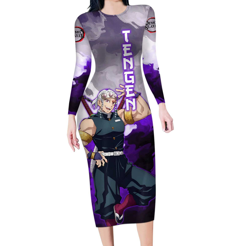 Tengen Uzui - Demon Slayer Long Sleeve Bodycon Dress Anime Style