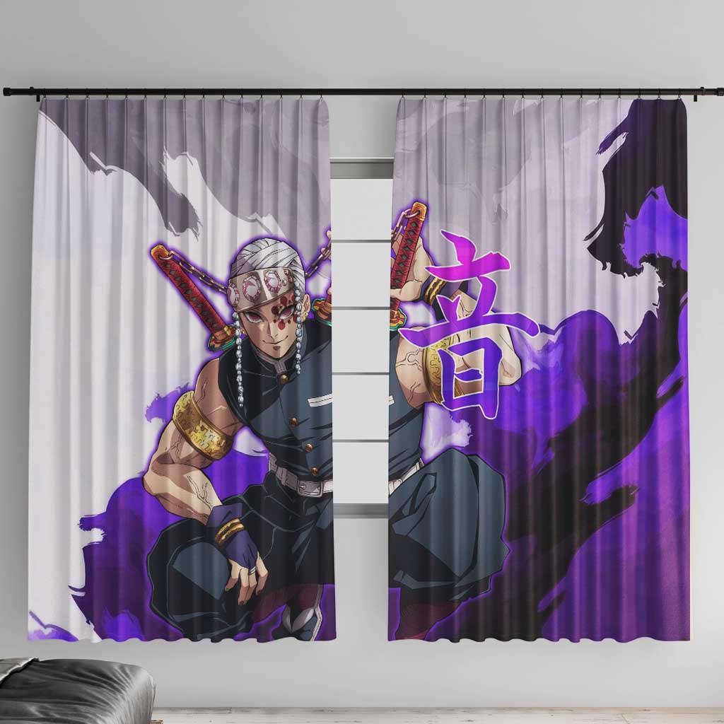 Tengen Uzui - Demon Slayer Window Curtain Anime Style