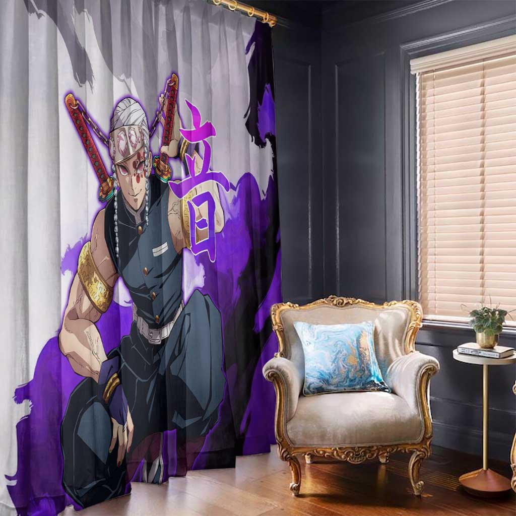 Tengen Uzui - Demon Slayer Window Curtain Anime Style