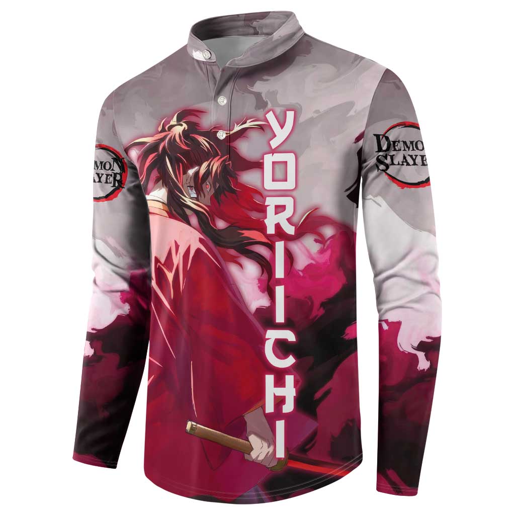 Tsugikuni Yoriichi - Demon Slayer Button Sweatshirt Anime Style